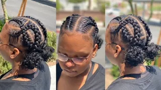 Criss Cross Stitch Braids Curly Buns