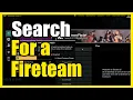How to Search for a Fireteam for PVP Raids Vanguard in Destiny 2 Easy Tutorial