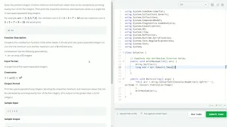 Mini-Max Sum - HackerRank