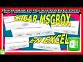 53 Como CREAR MSGBOX en EXCEL VBA MSGBOX solicita RESPUESTA Distintos TIPOS MSGBOX