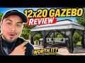 12x20 Pop Up Canopy Review Large Screened Gazebo for Backyard Parties