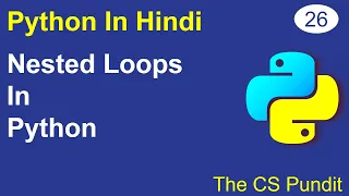 L26 - Nested loop in python Star Pattern Python Tutorial in Hindi