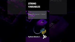 String Variables Python Shorts 05 Python Tutorial Deepak Radhakrishnan