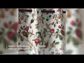 Red Toned Floral Curtains with a greyish white BG - AnadyTop