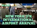 Arrival Walk at JFK John F Kennedy International Airport New York all the way to Time Square 4K
