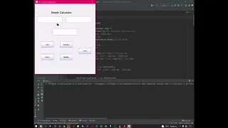 Simple calculator using JFrame