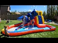Unboxing Costco s Happy Hop Shark Cave Water Slide