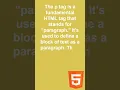 Learn HTML5 Concept in 1 minute - Paragraph