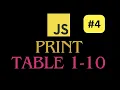 JavaScript Print all Tables from 1 to 10
