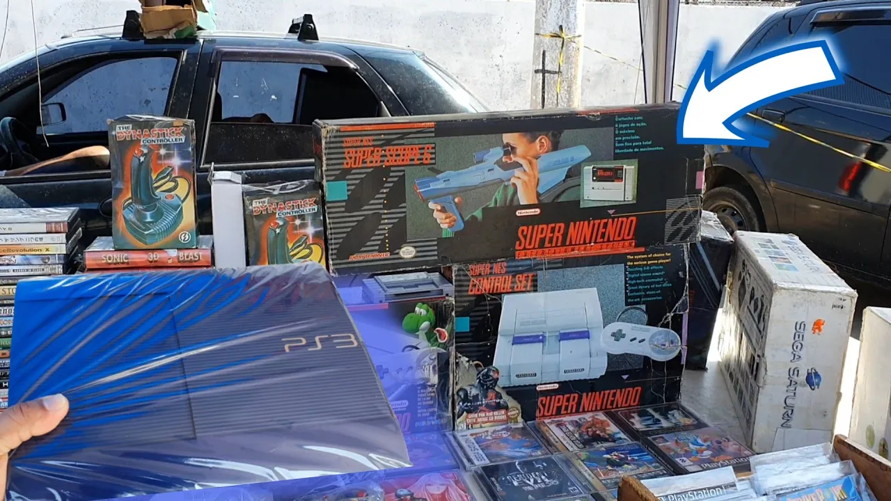 Caçada gamer #414 Playstation 3 Azul super Nintendo ps2 jogos de Xbox 360 na feira do rolo!!!