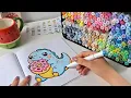 Color with me ASMR Animals Cute Funny using Ohuhu markers