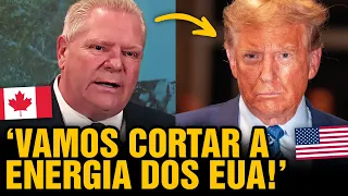 EUA vs. CANADÁ: Doug Ford avisa Trump que cortará a energia dos EUA “com um sorriso no rosto” 😮🇺🇸🇨🇦
