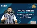 Avoid these common mistakes in introduction closing sentence of your OET Letter