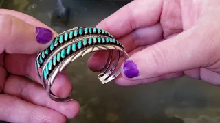 Turquoise Jewelry Repair - Petit Point Cuff Bracelet