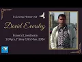 David Eversley Funeral Livestream