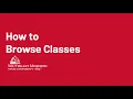 How to Browse Classes SEMO