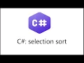 C selection sort