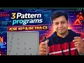 3 Java Pattern Program with Ninja technique in live class Icse 10th 11th by YP Computer Classes