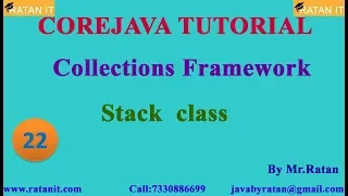 Core java Collections Framework -22 Stack Class By Ratan sir