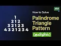 How to Solve Palindrome Triangle Pattern in Java pattern program in java tamil