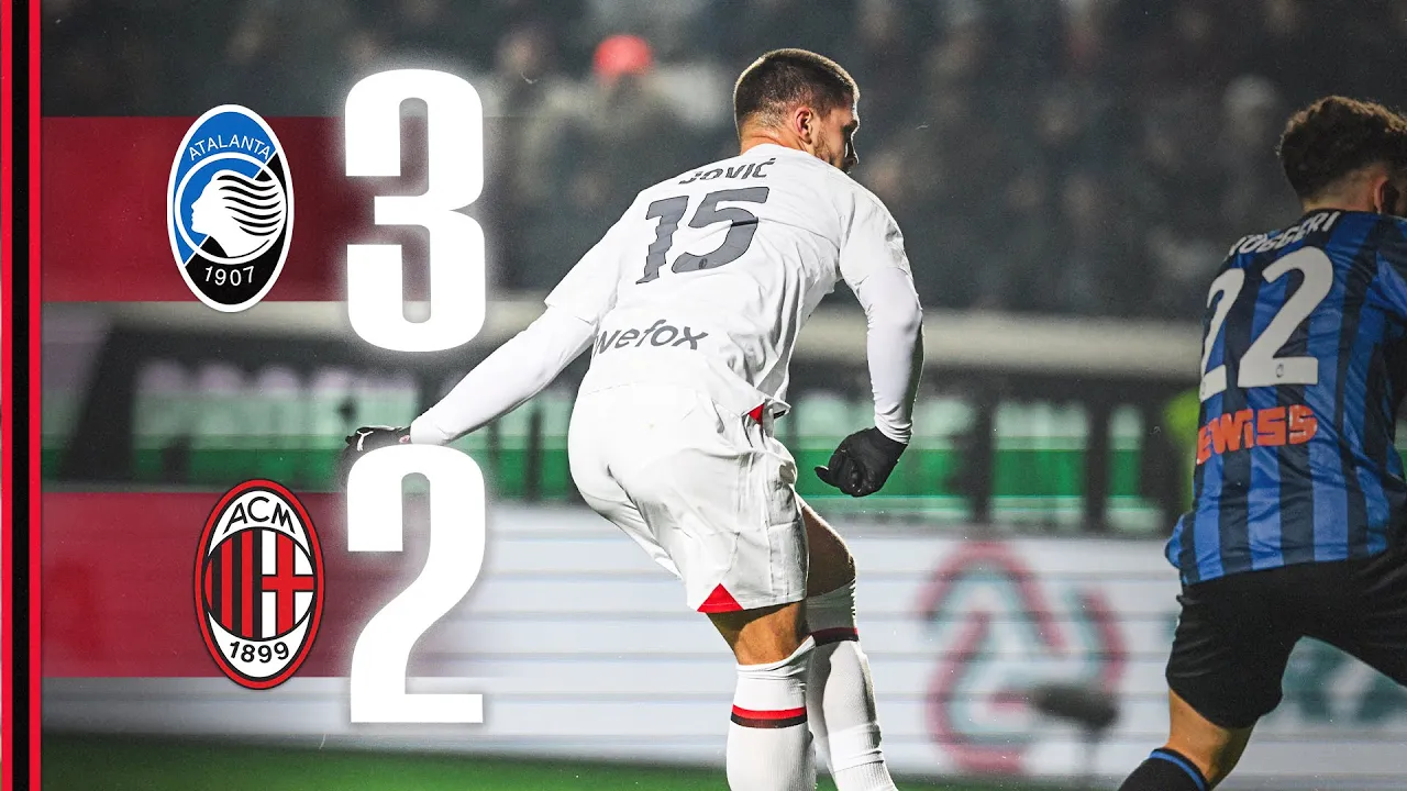 Defeat in stoppage time | Giroud and Jović goals | Atalanta 3-2 ...
