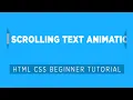 Marquee Text Animation Effects in Html CSS CSS Text Scrolling Effects