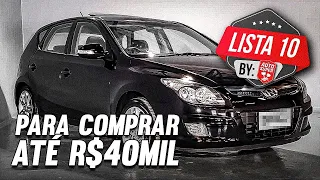 9 CARROS ATÉ 40 MIL REAIS PARA TODOS OS GOSTOS! Filipe Pistolou...ÓBVIO kkkkk