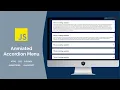 Create an Accordion Menu in 15 minutes with JavaScript