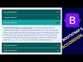 Bootstrap 5 Accordion Create An Accordions In Website using HTML CSS and Bootstrap 5