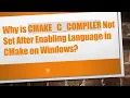 Why is CMAKE - C