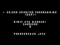 OBJECT ORIENTED PROGRAMMING OOP PEMROGRAMAN JAVA