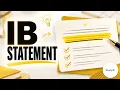 Crafting the IB Statement