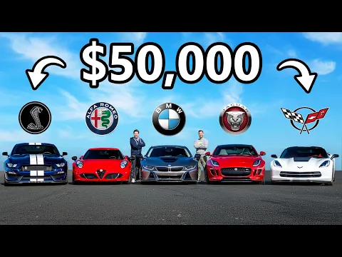 Video Thumbnail: $50,000 Used Question // GT350 vs Alfa 4C vs BMW i8 vs F Type R vs Corvette Z51