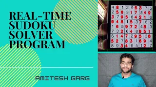 RealTime Sudoku Solver Program Computer Vision Artificial Intelligence Python Programming
