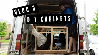 BUILD 3 Sprinter Van Build | WE BUILD OUR FIRST CABINET!!! 🚐