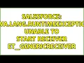 Salesforce java lang RuntimeException Unable to start receiver ET - GenericReceiver