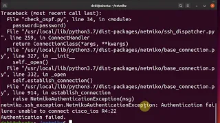 Netmiko SSH Errors