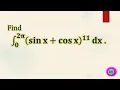 Integral sin x cos x 11 dx limit 0 to 2pi