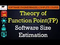 L16 Theory of Function Point FP Software Size Estimation Software Engineering Lectures Hindi