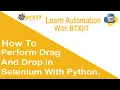 How to handle drag and drop Action in selenium python Lesson Urdu Hindi