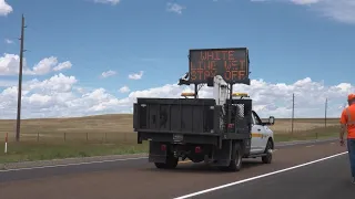 WYDOT striping crews take to the roads to re-paint lines on highways
