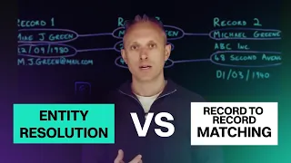 Entity resolution vs Record to record matching