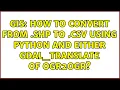 GIS How to convert from shp to csv using python and either gdal - translate of ogr2ogr