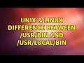 Unix Linux Difference between and bin
