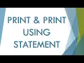 PRINT STATEMENT PRINT USING STATEMENT BASIC STATEMENTS Computer 10th Matric Urdu ES