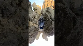 Navigating the Needles Eye Tunnel with our GMC Denali dually was like threading a needle literally!