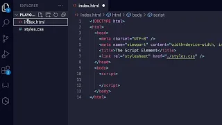 What is the role of the script element in HTML and how can it be used to link to external JS files