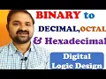 Convert Binary to any other Base Decimal Octal Hexadecimal Conversion from One radix to another