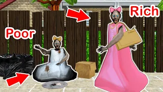 Rich Granny Vs Poor Granny رسوم متحركة مدرسية رعب مضحكة 81 100 سلسلة على التوالي 