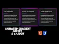 Cards with Animated Gradient Border and On Hover Gradient Shadow using HTML CSS TechiesCraze